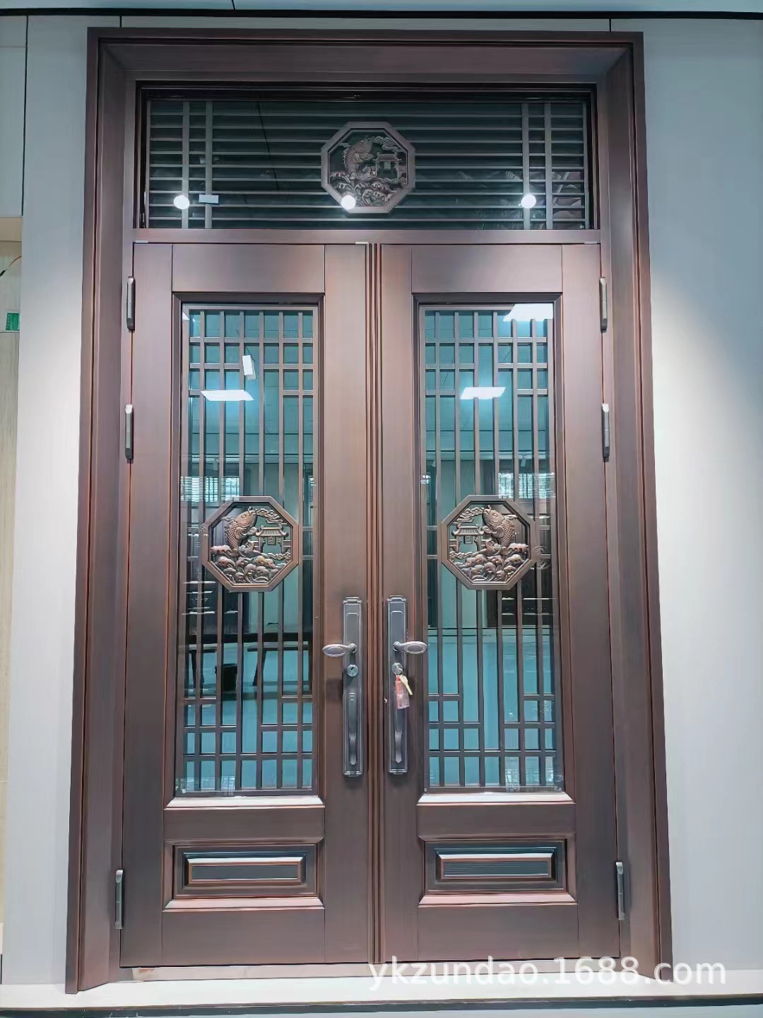 双开锌合金玻璃大门