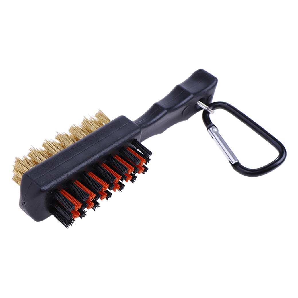 Cepillo de doble cara para golf Cepillo de limpieza para palos de golf Cepillo de doble cara para lana de cobre para golf Suministros para golf