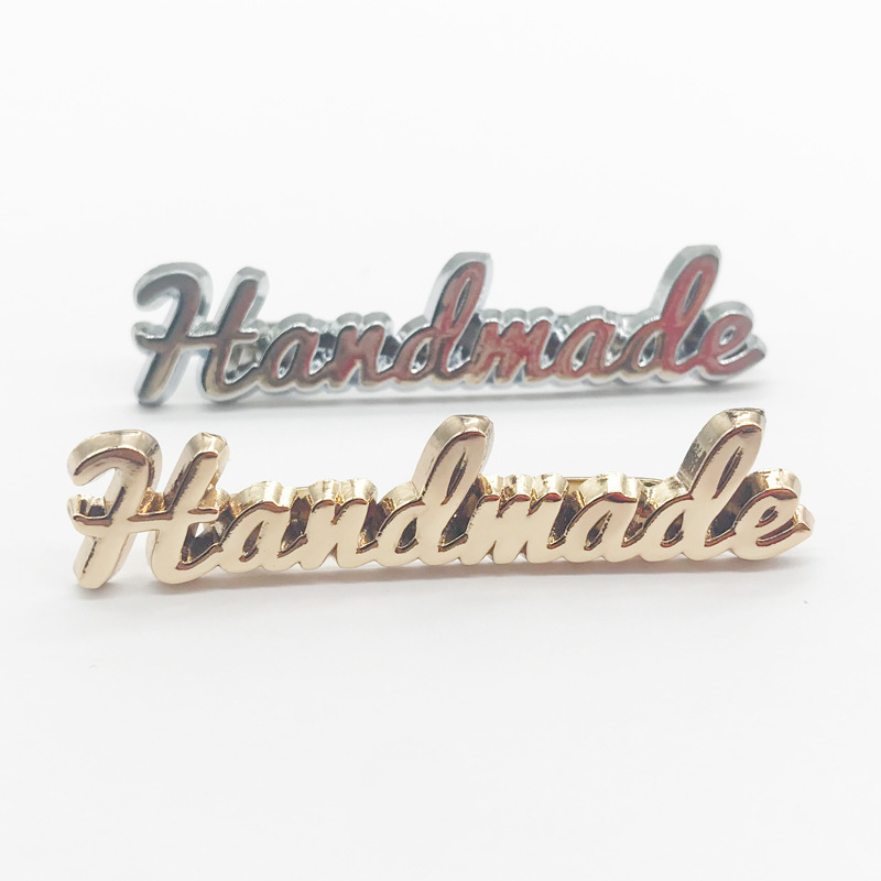 Spot Hand-Fixed Metal Label with Pin Metal Sign High-End Zinc Alloy Trademark Custom Logo Sign