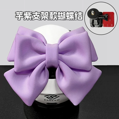 Bow on the Helmet, Motosiklet dəbilqələri - one-size-fits-all-taro-purple-double-layer-luxury-bow-gopro-stand