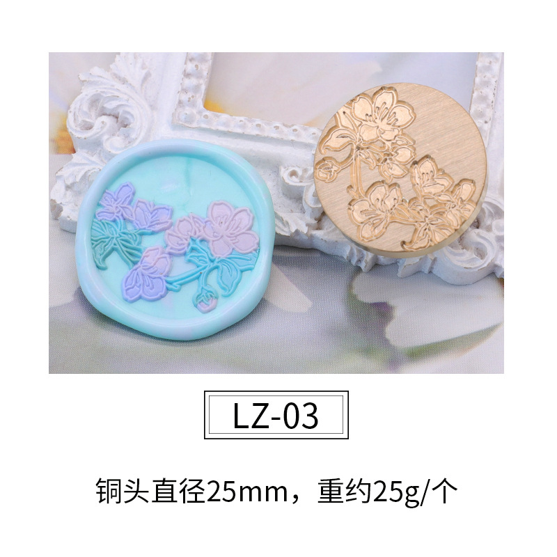 Cabeza de sello de pintura de fuego cabeza de cobre de planta verde patrón confeccionado sobre sellado cera sello de pintura de fuego Cabeza Fábrica al por mayor
