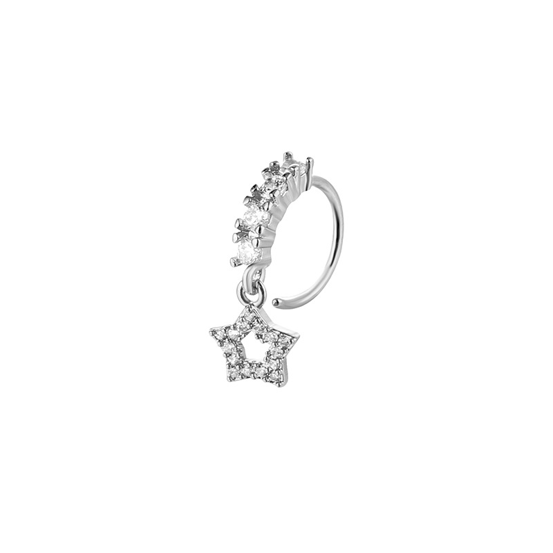 Piercing Nasenring Mit Stern Und Stein Verstellbar_voghion.com