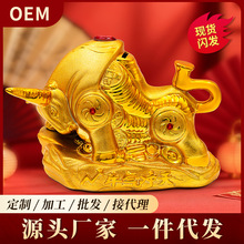 陶瓷牛摆件生肖招财店铺办公客厅通用纳福开业工艺品创意礼品摆件