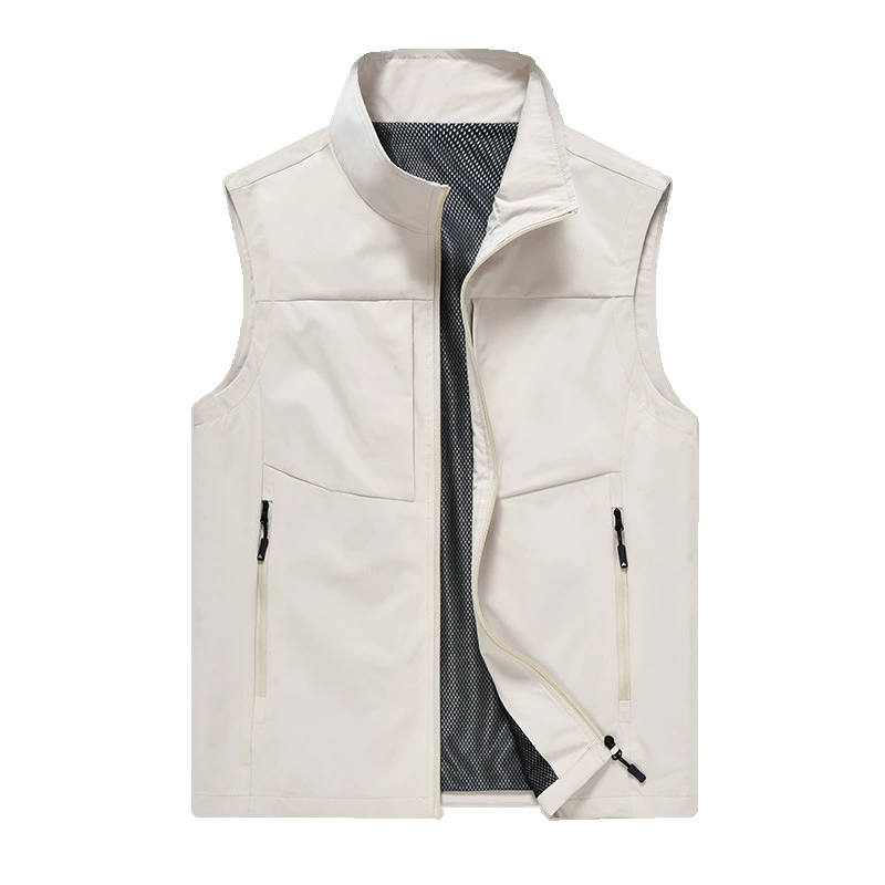 Жилет внешней торговли мужской весенне-осенний тонкий жилет с несколькими карманами открытый альпинистский Свободный жилет пальто с капюшоном жилет ЛОГОТИП