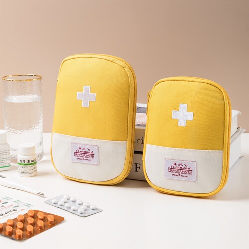 Travel-Portable Medical Bag Family Medication Storage Kit Compact First-Aid Medicine Organizer