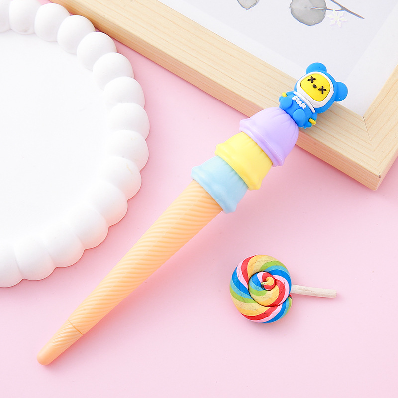 Bolígrafo de góner Haagen-Dazs Bolígrafo de góner de cono de dibujos animados Bolígrafo de góner de helado Papelería creativa Regalo de premio para estudiantes