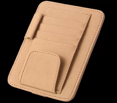 Car Sun Visor Bill Holder Car Glasses Clip/Bill Clip - beige