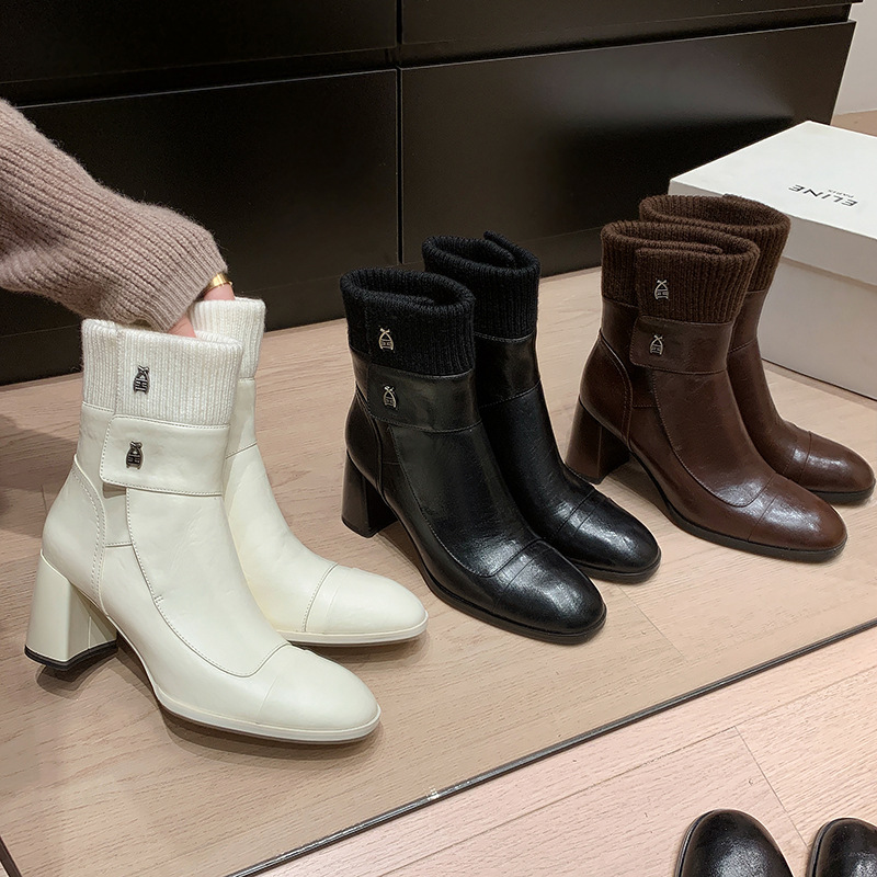 Niche Accessible Luxury 2025 Autumn and Winter Handmade Women's Boots French Cowhide Short Boots Soft Leather Commuter Fashion Boots New Year's Boots Niche Accessible Luxury 2025 Autumn and Winter Handmade Women's Boots French Cowhide Short Boots Soft Leather Commuter Fashion Boots New Year's Boots