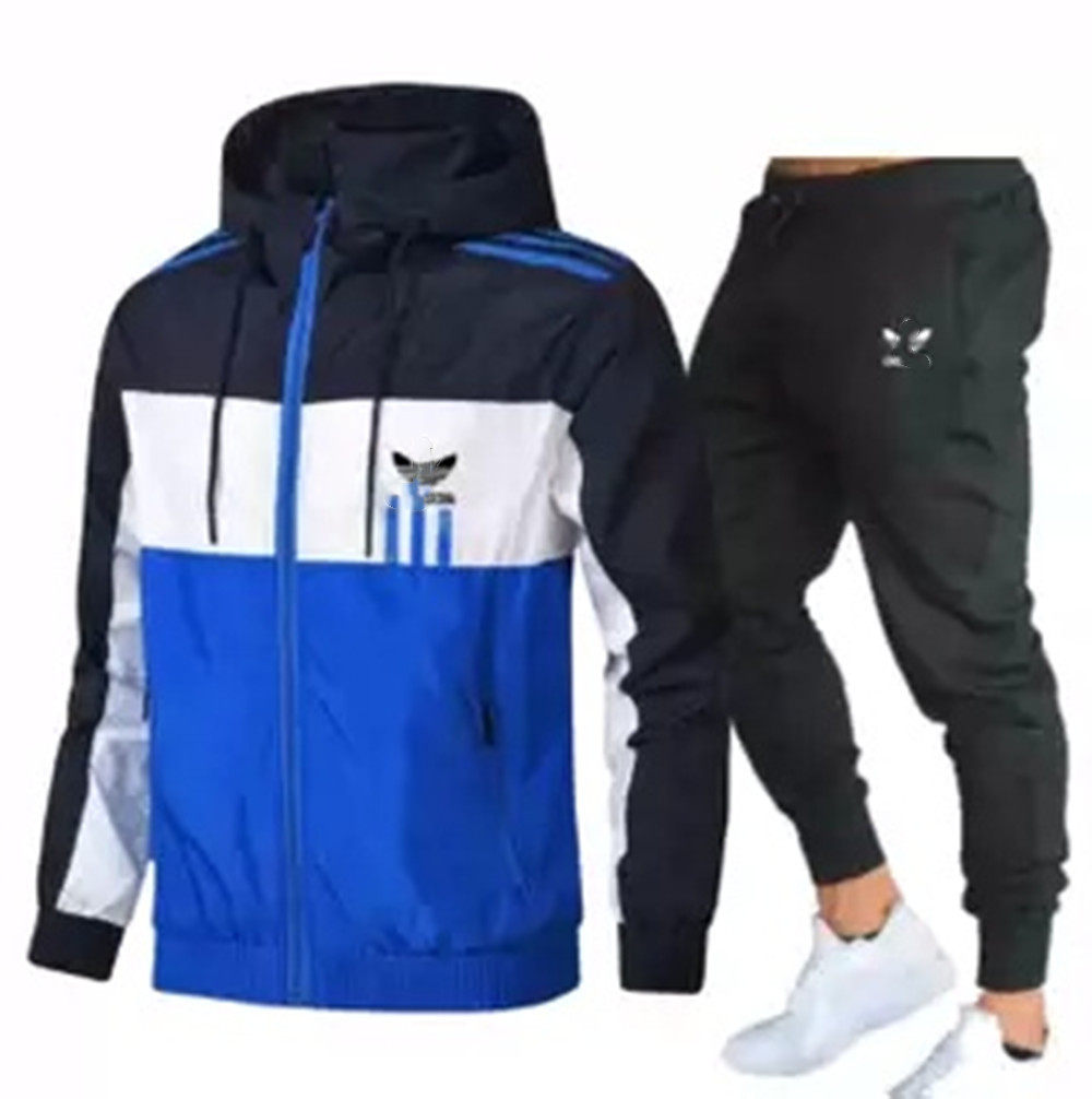 2023 marca de moda transfronteriza costura deportiva traje casual cazadora de moda para hombres protección solar transpirable traje casual al por mayor