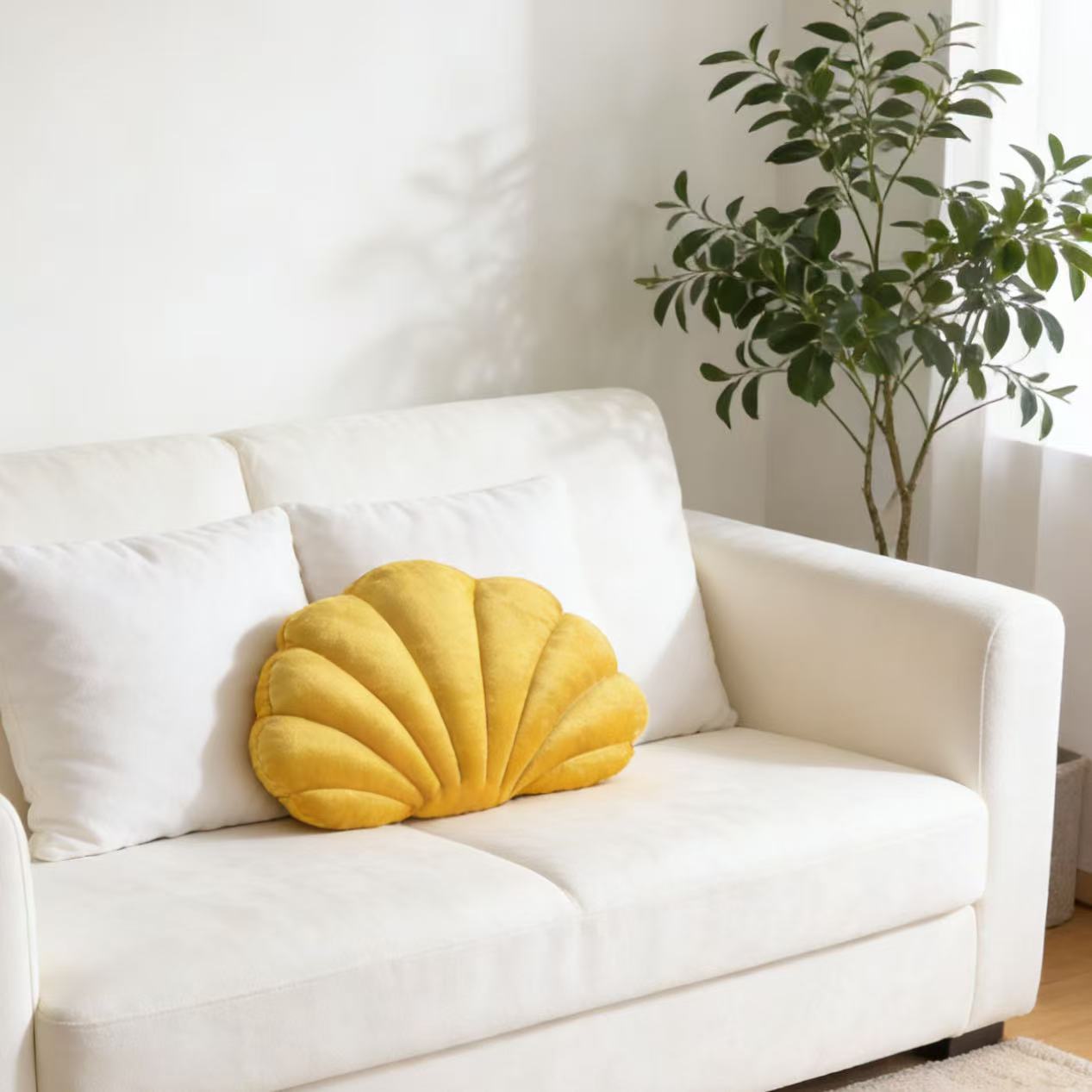 Zhang Yixing's Same Style Plush Shell-Shaped Pillow for Home Aquarium Decoration, Sofa Office Marine Animal Pillow
