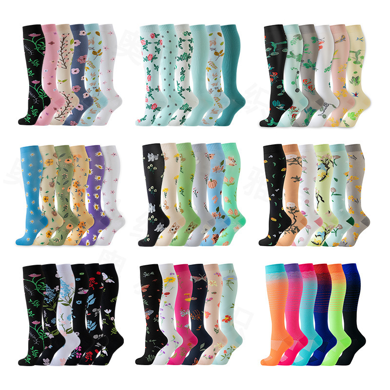 New Cross Border Pressure Socks Combination suit Sports Stockings European and American Yoga Socks Compression Socks Amazon Small Leg Socks