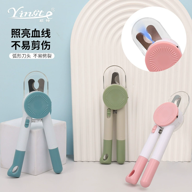 Pet Светодиодные кусачки для ногтей для кошек с помощью кусачки для ногтей