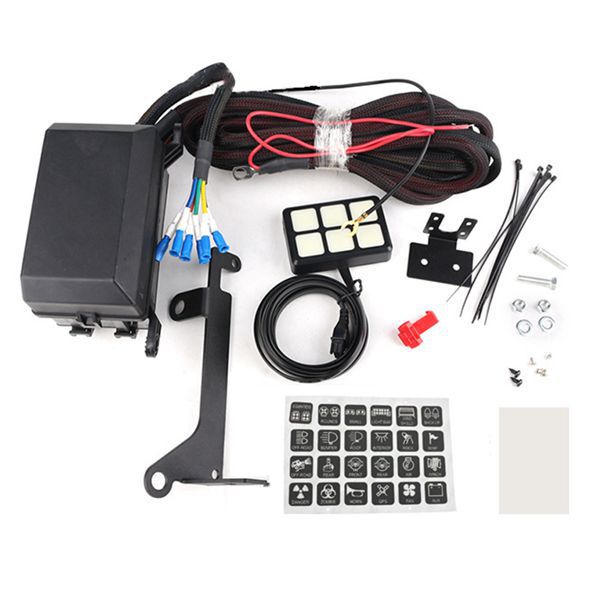 Suitable for Jeep Wrangler 6-Position Switch Panel Relay Assembly Marine Switch Panel Relay System