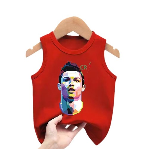 Cristiano Ronaldo Football Star儿童背心无袖洋气运动服男女童