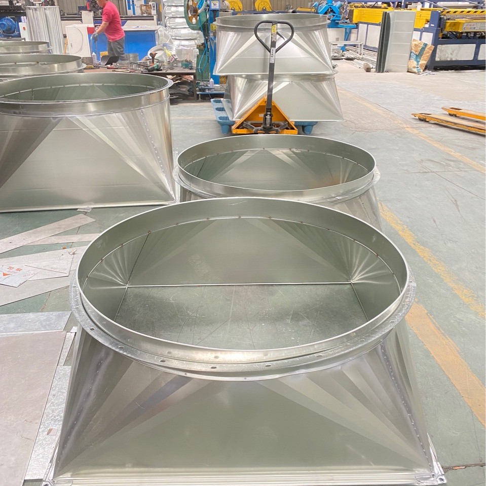 风机口转换接头 方变圆不锈钢材质天圆地方 通风管道天方地圆安装