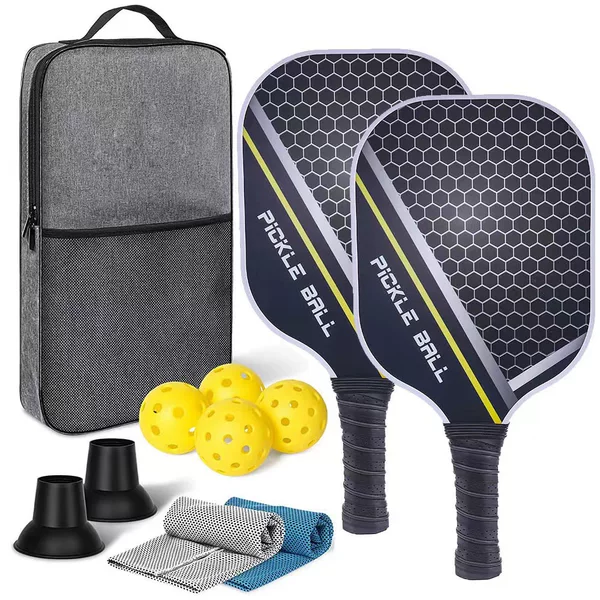 Usapa Certified Competition Graphite Carbon Fiber Pickleball Paddle Silicone Wrap Protection Set Pickleball Paddle