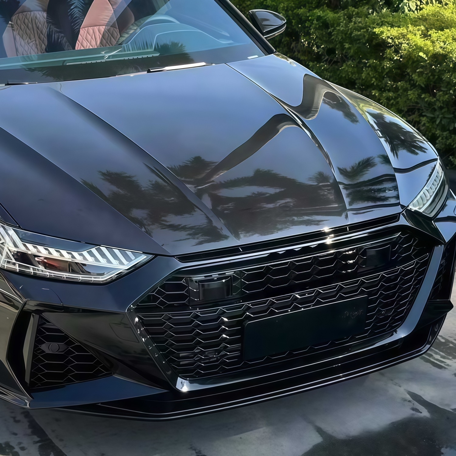 Suitable for Audi 19-25 models A7/A7L, RS7 front bumper and front grille upgrade kit