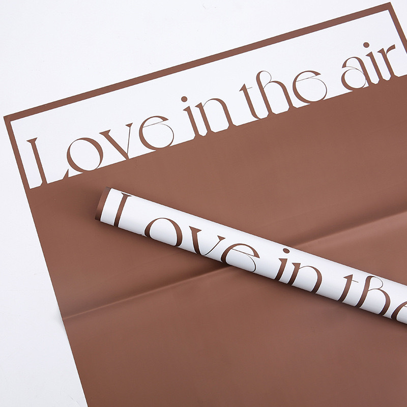 Papel de regalo de flores con atmósfera amorosa de Lizhiran, papel impermeable Ouya, material de embalaje para ramos de San Valentín