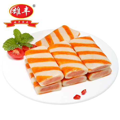 Xiong Feng imitation crab meat plate 500g, suitable for hot pot, pan-frying, grilling, and okonomiyaki ingredients