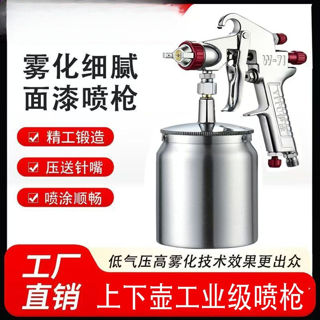 W-77/71大口径高雾化汽车钣金家具木器彩钢瓦工业喷漆枪其他