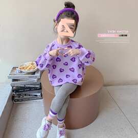 套装女童春秋新款洋气时髦可爱女宝宝网红儿童卫衣运动休闲两件套