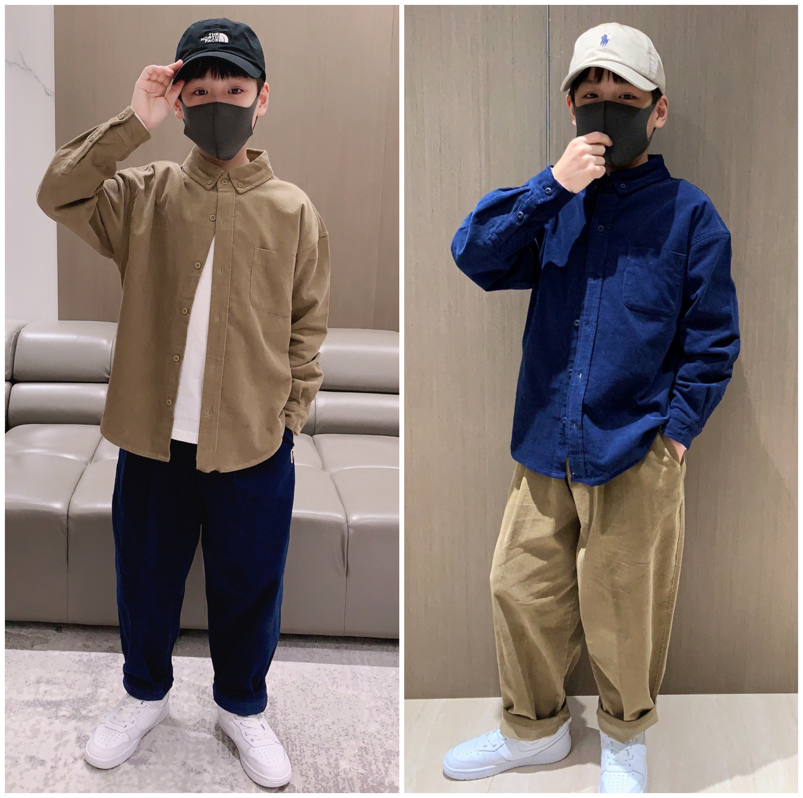 Children's Japanese base corduroy lantern for men and women