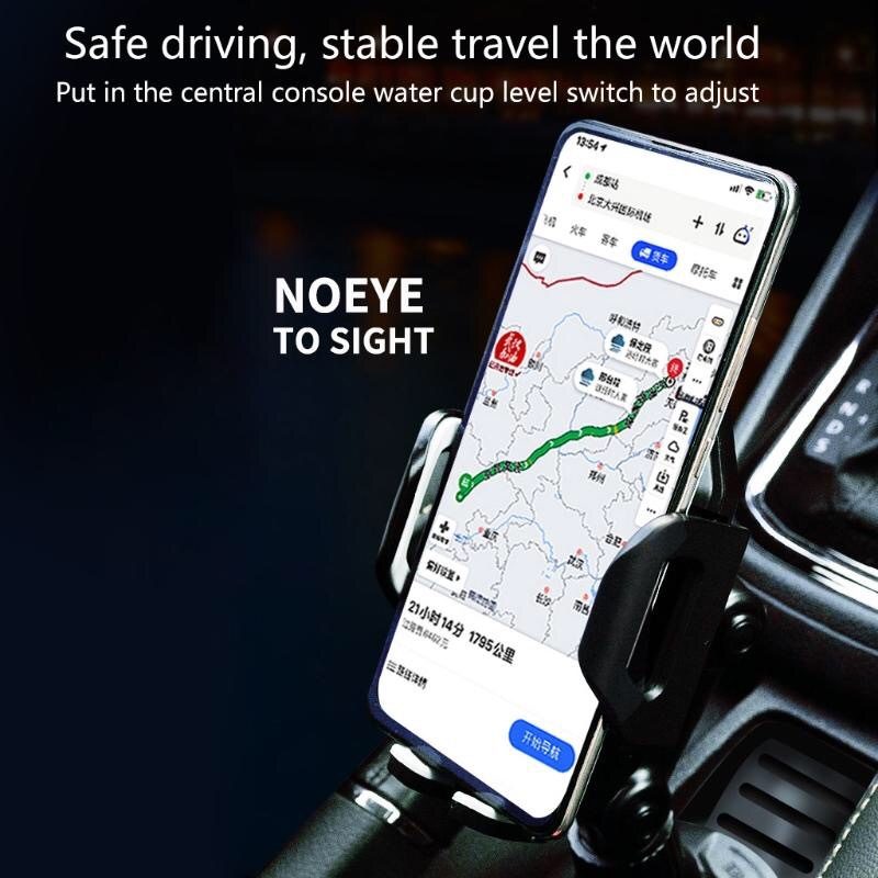 Cross-border Amazon car water cup holder mobile phone holder car folding bending rotating universal car navigation bracket