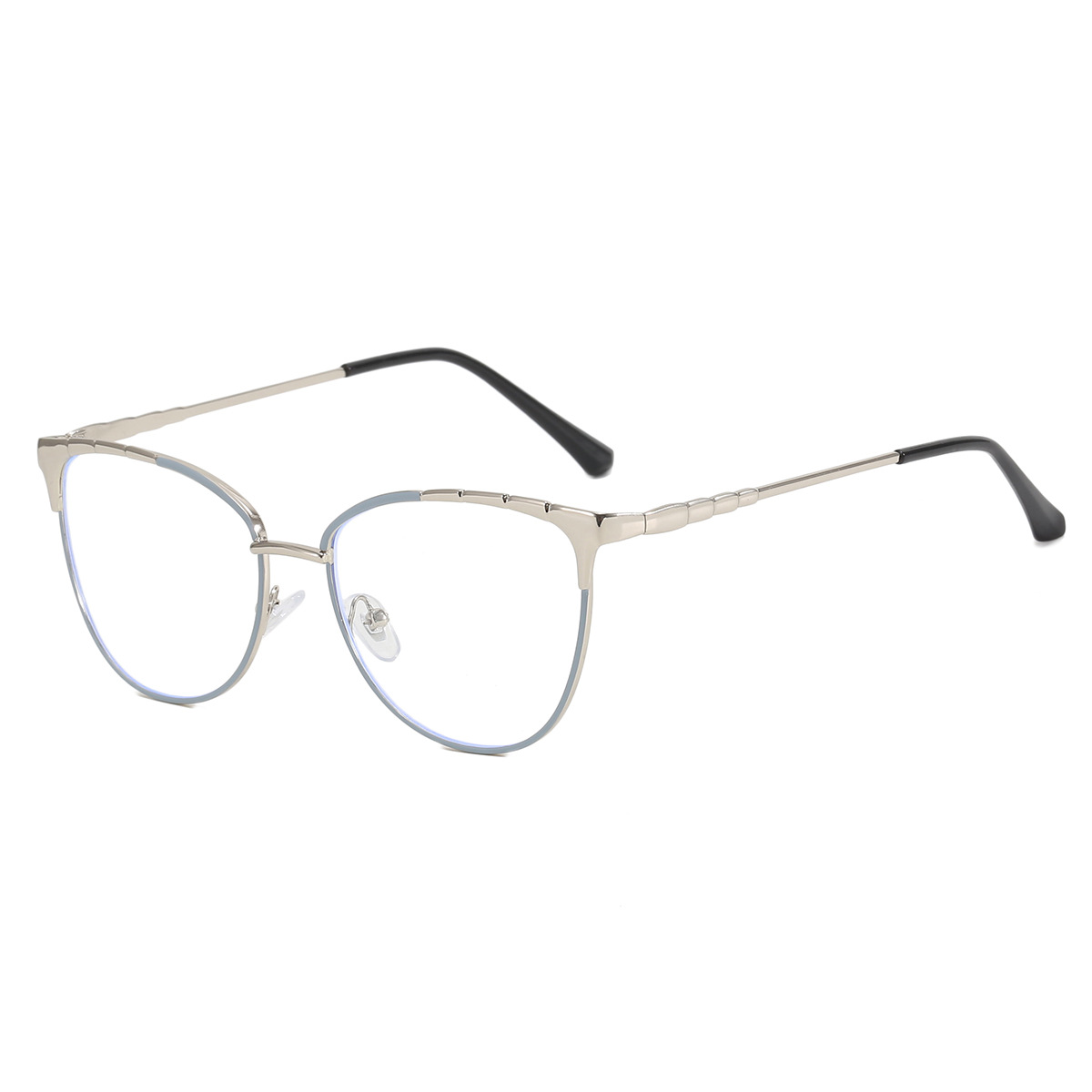 2024 nuevo marco de metal transfronterizo europeo y americano retro ojo de gato personalizado gafas de moda gafas de marco de miopía