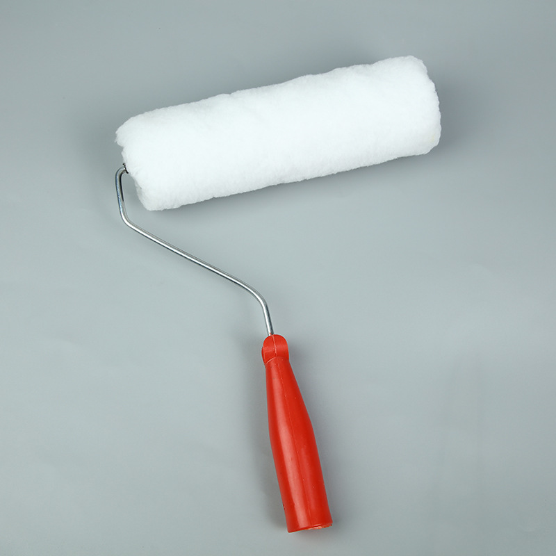 Cepillo de rodillo sin ángulo muerto de poliéster de 9 pulgadas Cepillo de rodillo de pintura Cepillo de rodillo de acero