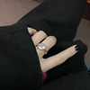 Fashionable brand ring, Korean style, internet celebrity, on index finger, 925 sample silver