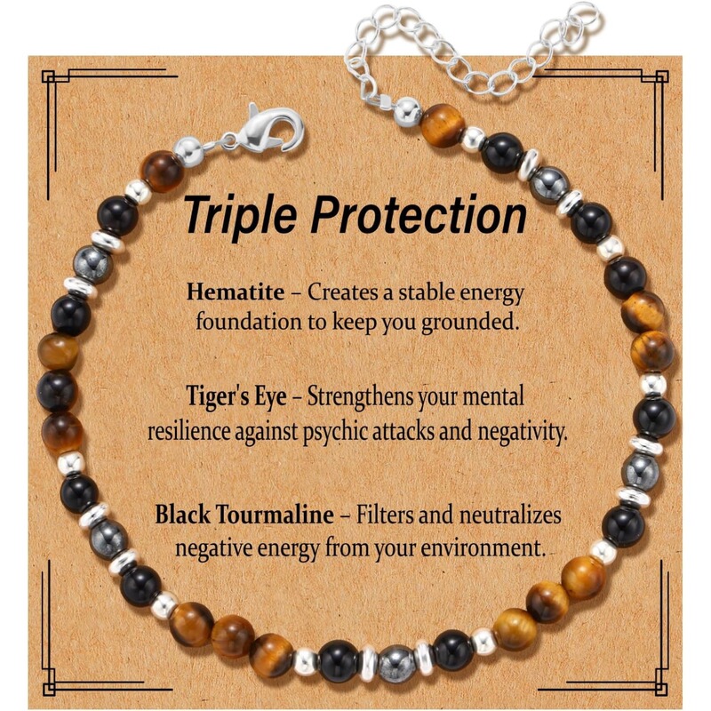 New Women's Natural Healing Crystal Bracelet Relieves Anxiety, Promotes Health, Triple Protection for Pregnant Women, Jewelry Gift, Cross-Border