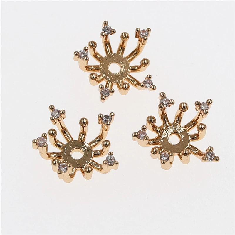 Copper accessories, Chinese hairpin, hair accessory, 11mm, micro incrustation, stamen, DIY