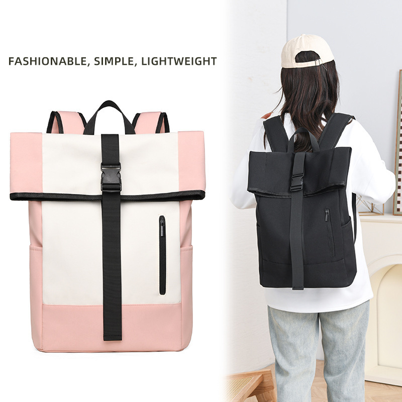 Cross-border Amazon Europe Casual Roll-up Backpack for College Students Short-distance Travel Large Capacity Roll-up Cover Backpack Cross-border Amazon Europe Casual Roll-up Backpack for College Students Short-distance Travel Large Capacity Roll-up Cover Backpack