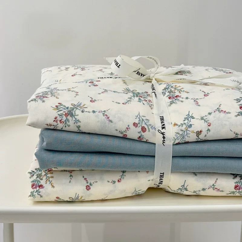 Soft double-layer cotton set, duvet cover, bedspread, 4 piece set