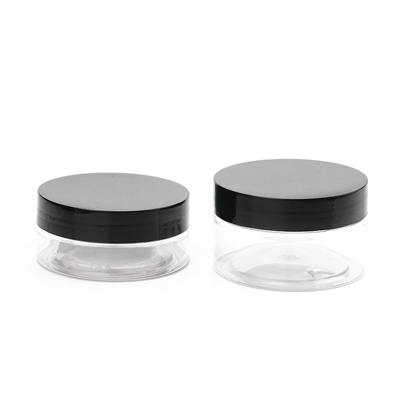 50g 80g 100g plástico botella boca ancha cubierta de aluminio cara crema botella tarro en stock fabricante material embalaje