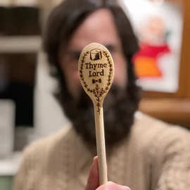 独立站新品 Thyme Lord Wooden Spoon创意家居厨房百里香勋爵木勺