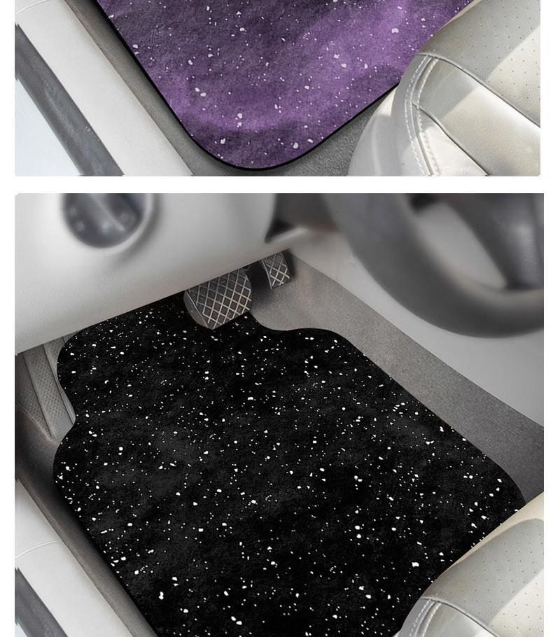 Diatomaceous earth car floor mats, starry sky design, absorbent, carpet-style, universal fit, easy to clean, single-piece, removable, decorative car mats