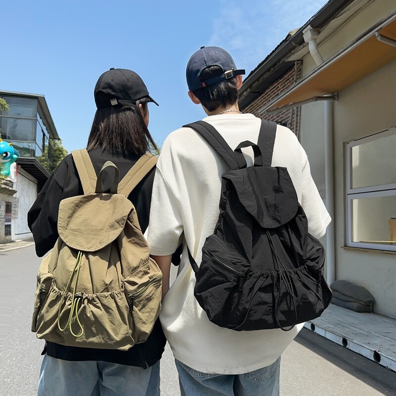 跨境批发双肩包学院风大容量书包大学生女抽绳设计背包女双肩书包|undefined