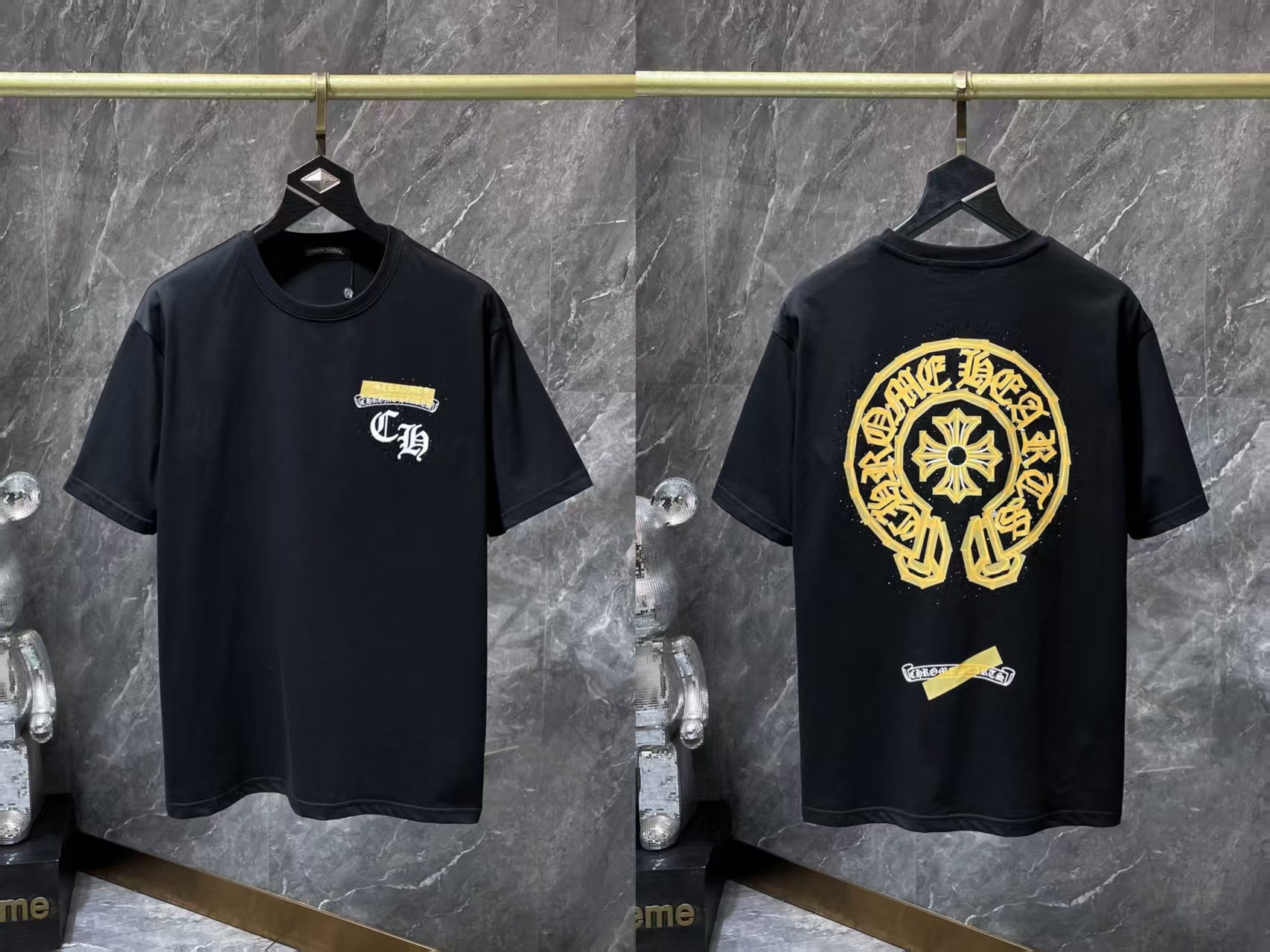 Chrome Heart 24 nuevo Crocodile de verano de moda europea y americana camiseta de manga corta para hombres y mujeres
