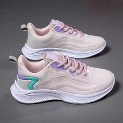 Women's Spring New Ultra Lightweight Soft Sole Mesh Breathable Casual Shoes Fashion Versatile Low Top Running Shoes