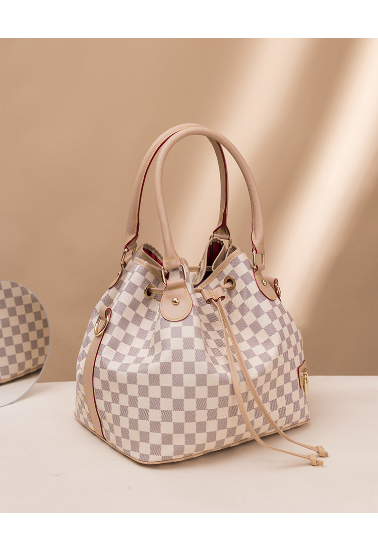 Retro Women's Bucket Bag Large Capacity Handle Handbag Stylish_voghion.com