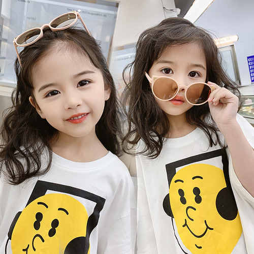 Children's sunglasses, girls' UV protection, cute and super cute baby sunglasses, boys' soft leg silicone polarized sunglasses, trendy