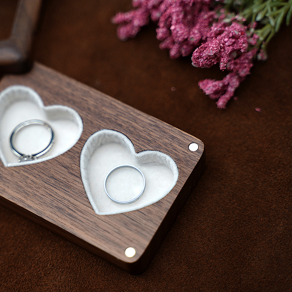 60g Weight Jewelry Boxes Classification 1 Piece Quantity Holiday, Daily, Selfie Occasion Wood Material Heart Shape Pattern Elegant, Lady Style 1 Piece Wood Elegant Lady Holiday Daily Selfie Heart Shape Jewelry Boxes 15