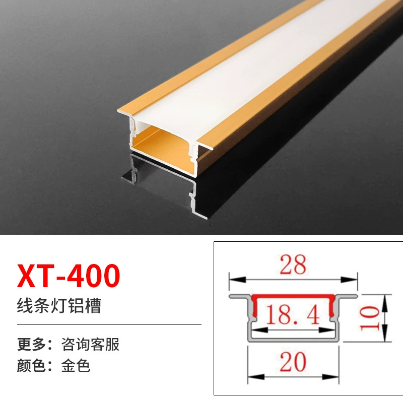 Linear LED Aluminum Profile for Built-in LED Strip, Multiple Cross-Sections, 1 m Modules