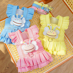 Trackable Denim Strand Skirt Dog Clothes Cat Dress Teddy Pet Corgi Cat Supplies Dog Clothes