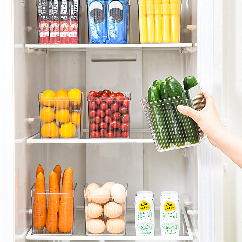 Grado Alimenticio hogar cocina refrigerador puerta lateral frutas y verduras clasificación caja de almacenamiento congelador