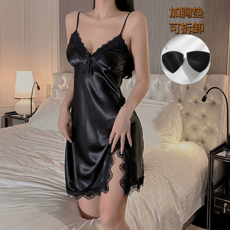 Летняя кружевная сексуальная пижама шифон, утягивающий эффект