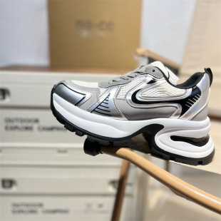 Putian Chunyuan Zhao Lusi GGCC silver thick-soled dad shoes with height increase of 7cm casual sports shoes for women