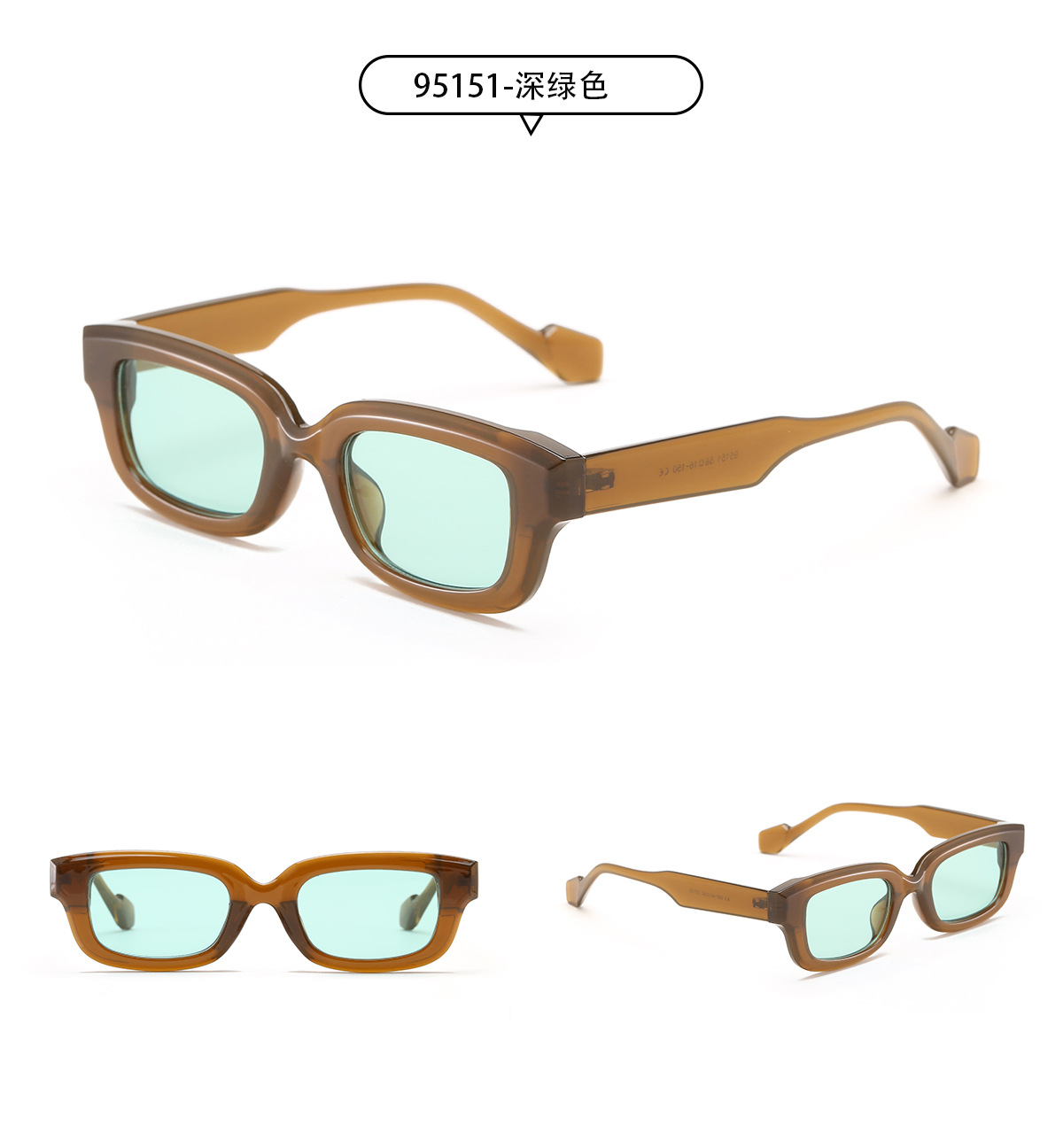 48g Weight UV400 Protection Lens Material Outdoor, Travel, Party, Fishing Occasion Women'S, Men'S, Unisex Gender Elegant, Glam, Hip-Hop, Retro, Vintage Style, Fashion, Sweet, Simple Style, Sports Style Dark Green, Green, Black Color Elegant Glam Hip-Hop UV400 Protection Women's Sunglasses 7