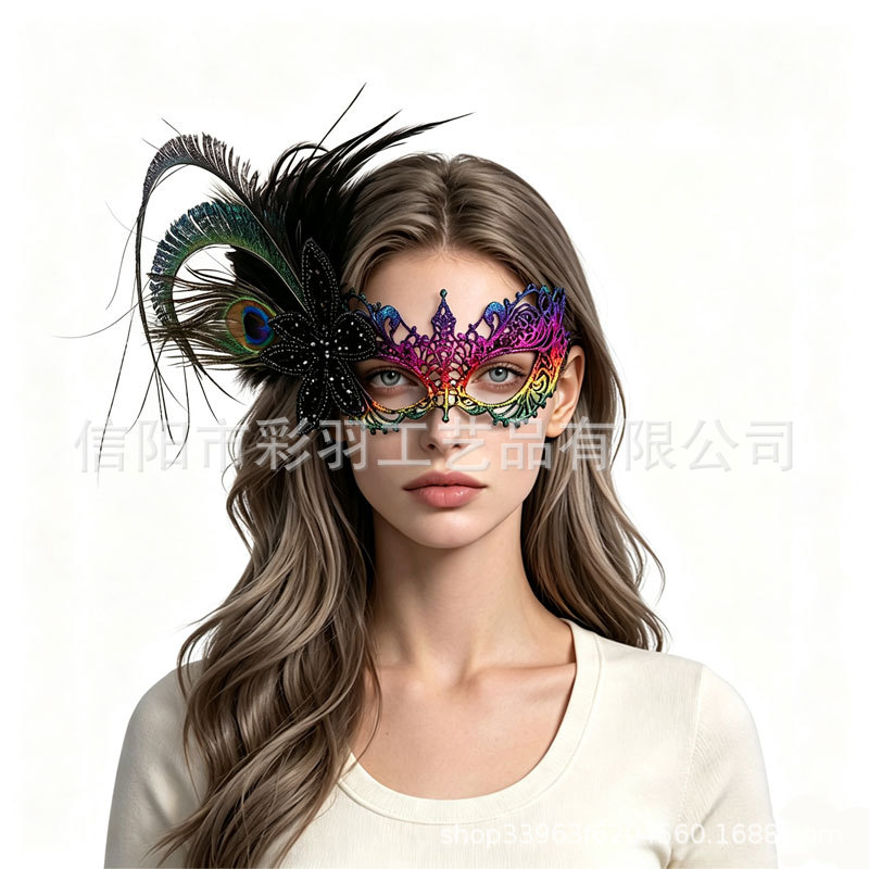 Cross-border bestseller: fashionable decorative headpiece for horse racing festivals, Halloween headpiece, feather accessory for dance parties